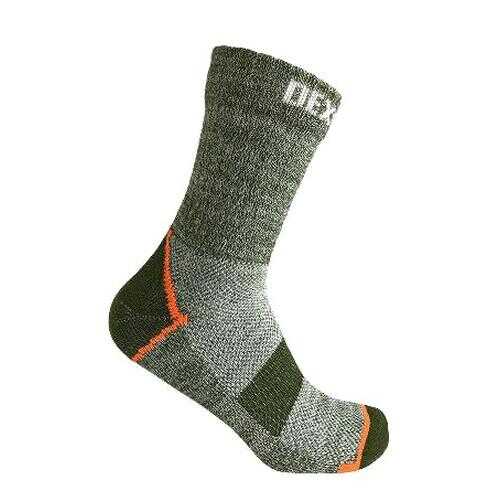Носки DexShell Terrain Walking Ankle, зеленые/оранжевые, XL