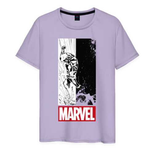 Футболка мужская ВсеМайки IRON MAN фиолетовая 4XL