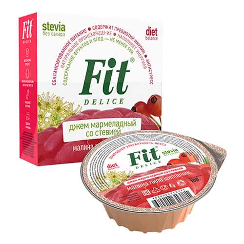 Джем мармелад Fit Parad со стевией малина липа шиповник