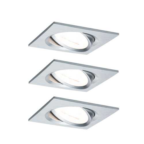 Светильник встраиваемый, комплект Nova LED 3x6,5 GU10 Alu ged 93438
