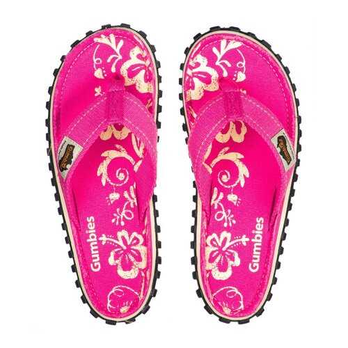 Шлепанцы женские Gumbies Islander Canvas Pink Hibiscus 2020 (36)