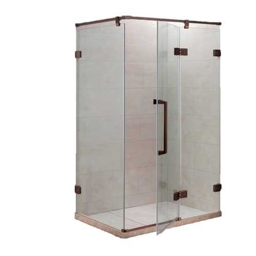 Душевое ограждение Grossman ST-120BRQR бронза, 120х80 R, с распашными дверьми