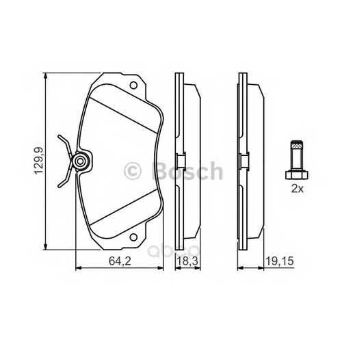 Тормозные колодки дисковые Bosch 0986460939