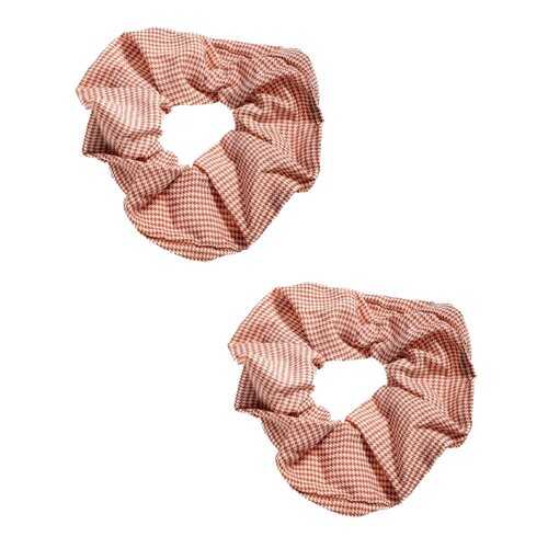 Резинка для волос Verona Solid, гусиная лапка коричневая, 2 шт