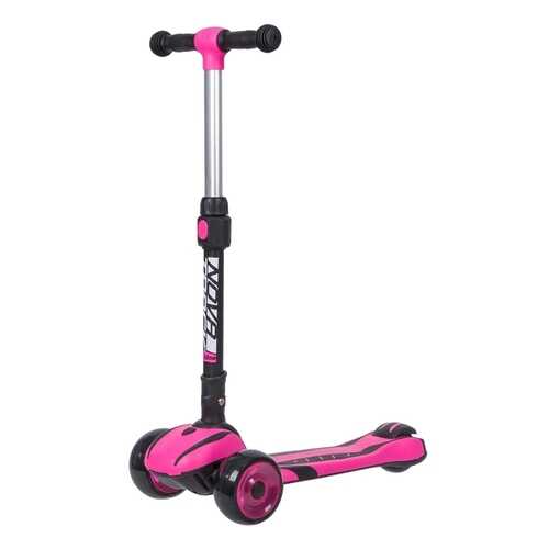 Самокат-кикборд Novatrack RainBow Car girl Pro складной розовый