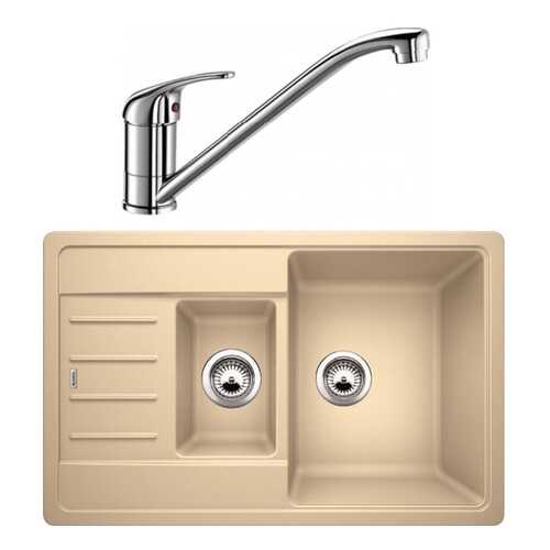 Комплект Blanco мойка LEGRA 6S Compact 521306 шампань + смеситель DARAS 517720 хром