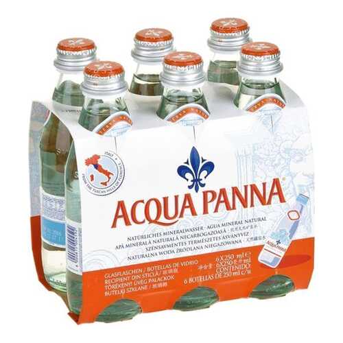 Вода минеральная Acqua Panna столовая негазированная стекло 6 шт по 0.25 л