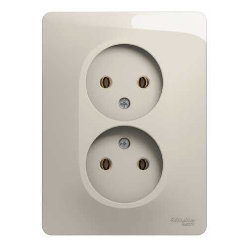 Розетка 2-ая б/з (в сборе) Schneider Electric Glossa Молочная