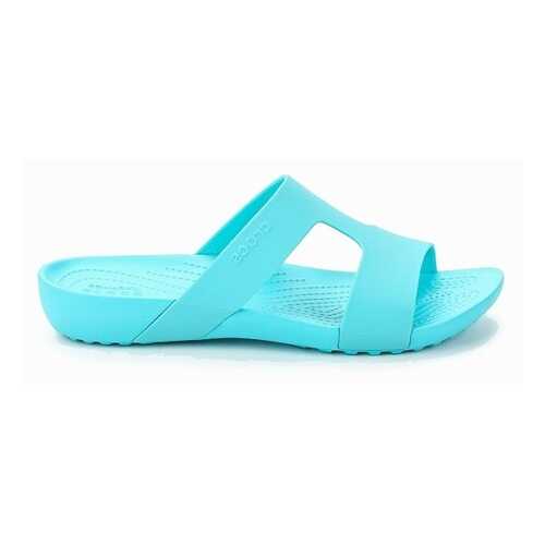 Шлепанцы женские Crocs Crocs serena slide w-1 голубые 37.5 RU