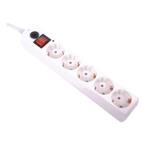 Сетевой фильтр BURO 500SH-3-W, 5 розеток, 3 м, White