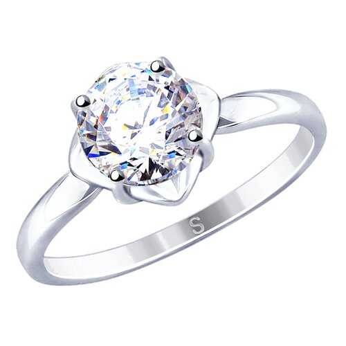Кольцо женское SOKOLOV из серебра со Swarovski Zirconia 89010115 р.17.5