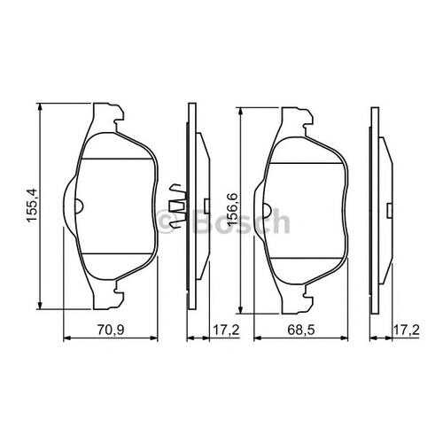 Комплект тормозных колодок Bosch 0986494033