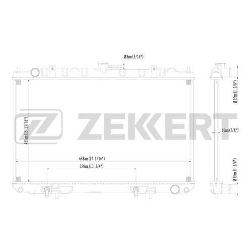 Радиатор охлаждения двигателя ZEKKERT MK-1147