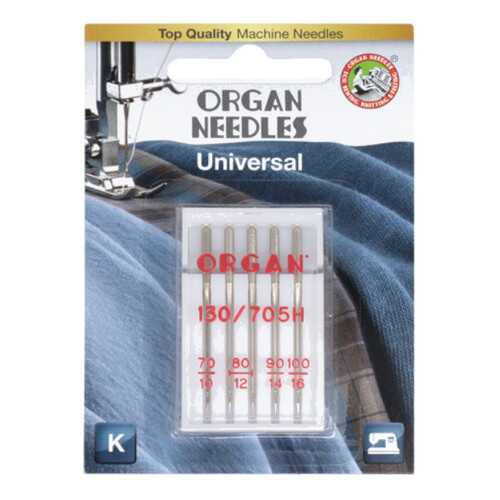 Иглы Organ универсальные 5/70- 100 Blister