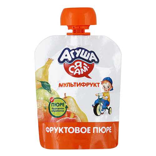 Пюре фруктовое Агуша Я САМ! Мультифрукт с 6 мес. 90 г