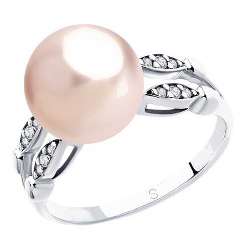 Кольцо женское SOKOLOV из серебра с жемчугом Swarovski и фианитами 94012920 р.19.5