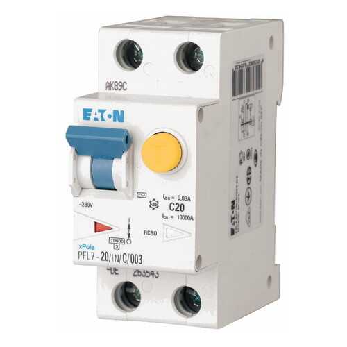 Автоматический выключатель дифференциального тока Eaton PFL7-20/1N/C/003-DE