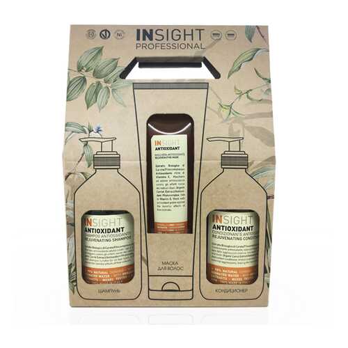 Набор для волос INSIGHT Antioxidant для перегруженных волос 400 мл + 400 мл + 250 мл