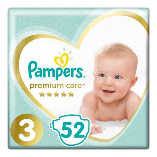 Подгузники Pampers Premium Care Midi (6-10 кг) Экономичная 52 шт.