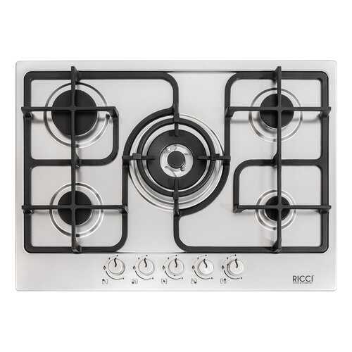 Встраиваемая варочная панель газовая RICCI RGN-ST 5003 IX Silver