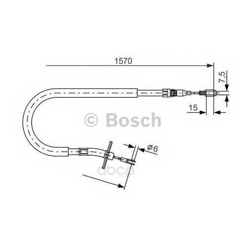 Трос cтояночного тормоза Bosch 1987477860 задний левый