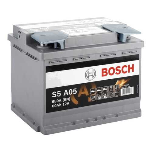 Аккумулятор Bosch S5 AGM 12V 60Ah 680A 242х175х190 Полярность 0 Клеммы 1 Крепление B13
