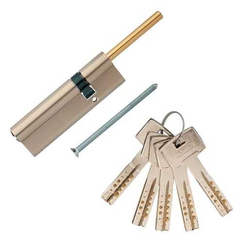 Европрофильный цилиндр ABUS M12R491-27 ключ/шток 70-30 (100 мм) NI (5 key)