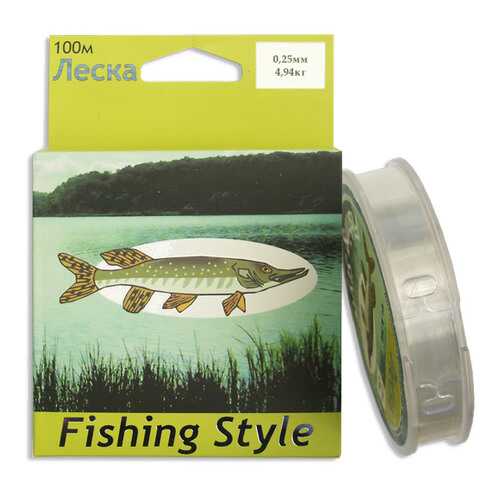 Леска монофильная Fishing Style RL2908 0,25 мм, 100 м, 4,94 кг