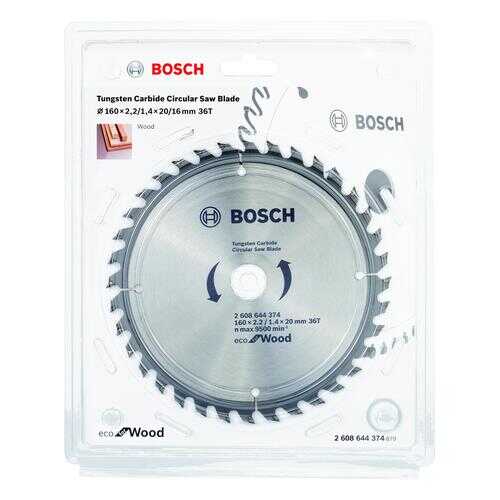 Диск пильный твердосплавный BOSCH Ф160х20мм 36зуб. (ECO WO 2608644374)