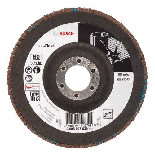 Круг лепестковый Bosch 125мм K60 Inox 2608607639