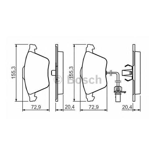 Комплект тормозных колодок Bosch 0986494283