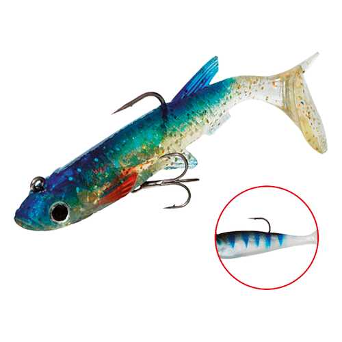 Виброхвост оснащенный Mikado Crystal Fish WXH-65 8 см, 132, 2 шт.