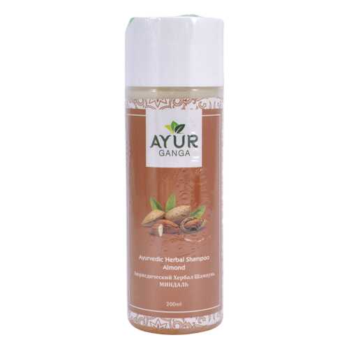 Шампунь МИНДАЛЬ (Ayurvedic Herbal Shampoo ALMOND) AYUR GANGA, 200мл