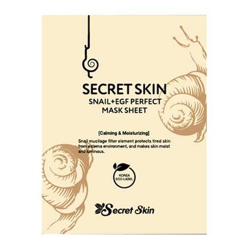 Маска для лица тканевая с экстрактом улитки SECRET SKIN SNAIL+EGF PERFECT MASK SHEET 20гр