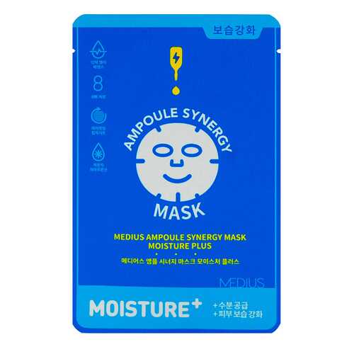 Маска для лица MEDIUS Ampoule Synergy Mask Moisture Plus Увлажнение 25 мл, 5 шт
