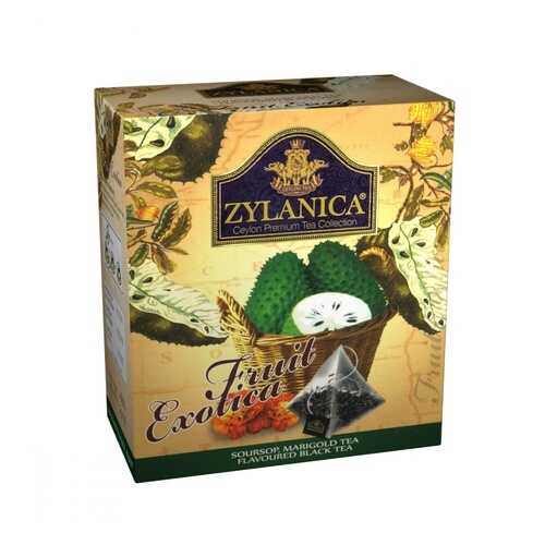Чай Zylanica Fruit Exotica черный с саусепом и лепестками календулы 20 пирамидок