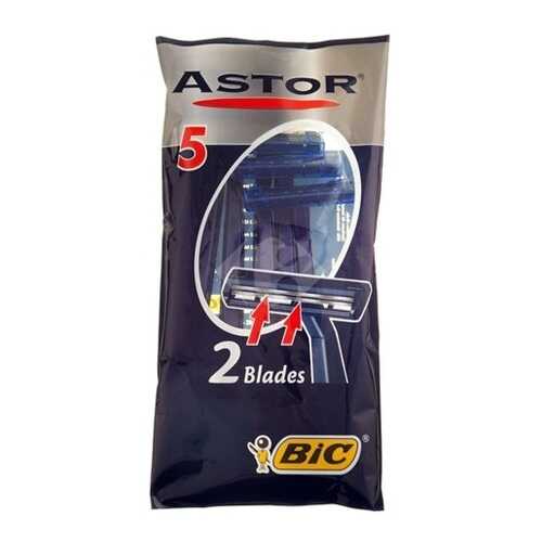 Бик Астор / Bic Astor - Одноразовые станки для бритья для нормальной кожи 5 шт
