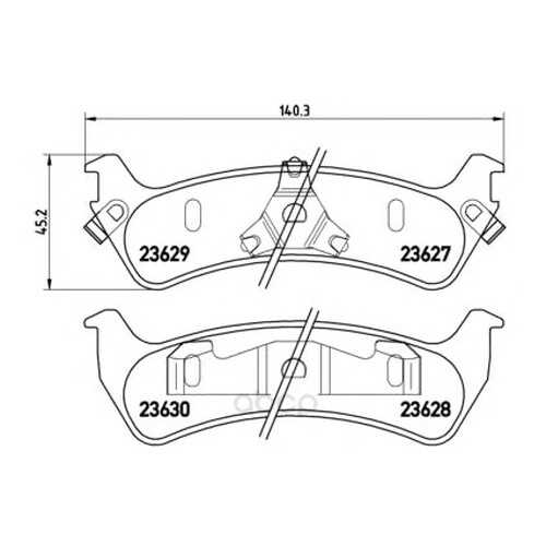 Тормозные колодки дисковые brembo P24042