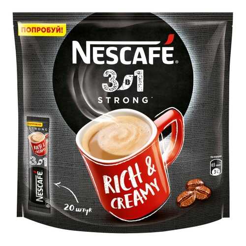 Напиток Nescafe 3в1 кофейный крепкий растворимый 14.5 г 20 штук