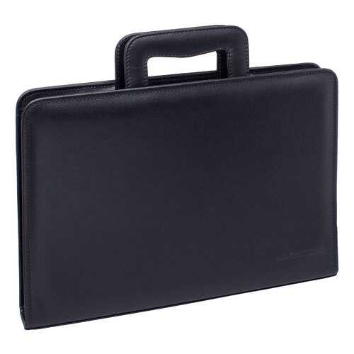 Папка для документов кожаная Lakestone Elton 961007M/BL черная