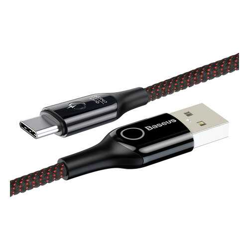 Кабель Baseus C-shaped Light Intelligent Type-C 1m Black/Black