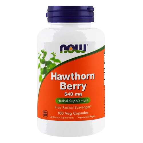 Для сердца и сосудов NOW Hawthorn Berry 540 мг 100 капсул