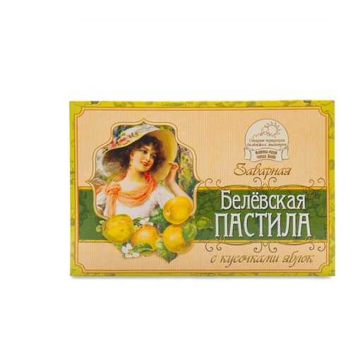 Пастила Старые традиции Заварная с кусочками яблок 170 г в картонной упаковке Россия