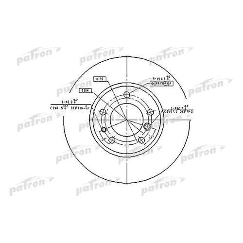 Тормозной диск PATRON PBD2556