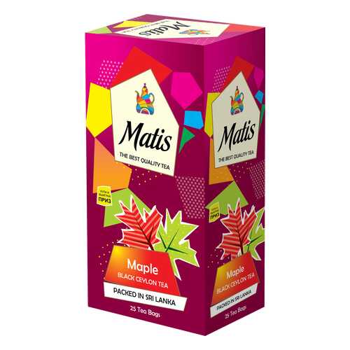 Чай черный в пакетиках для чашки Матис Maple 25*2 г