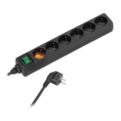 Сетевой фильтр Vivanco EBLS 6S, 6 розеток, 1,4 м, Black