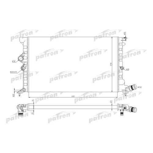 Радиатор охлаждения двигателя PATRON PRS3040