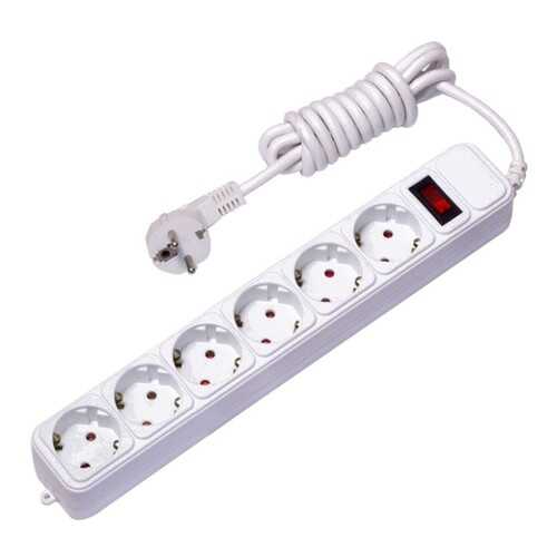 Сетевой фильтр EKF UFP10-375-6-03, 6 розеток, 3 м, White