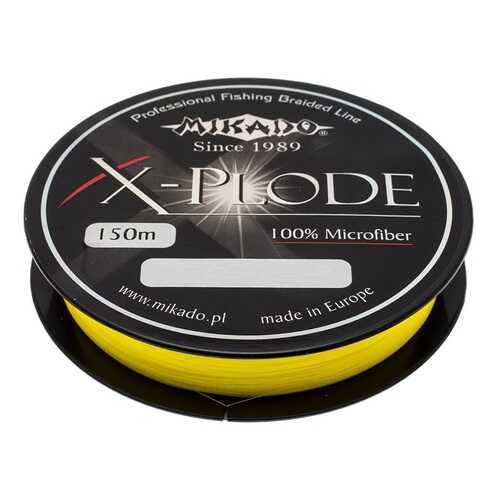 Леска плетеная Mikado X-Plode 0,25 мм, 150 м, 28,5 кг yellow