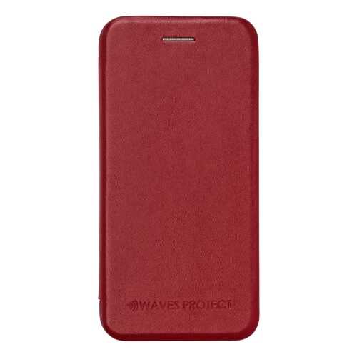 Чехол Waves Protect кожаный для iPhone 7 Plus, 8 Plus red